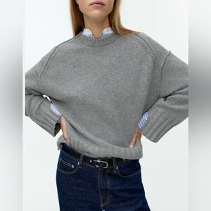 ARKET 100% Cotton made in turkey Knit Sweater ~ L